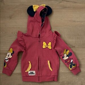 Disney Minnie Mouse Pink and Yellow Hoodie
